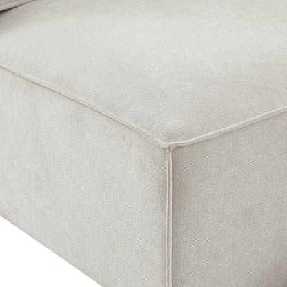 Brooklyn Armless U-Shape Sofa - Chenille Ivory