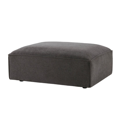 Brooklyn Pouffe - Chenille Ash Grey