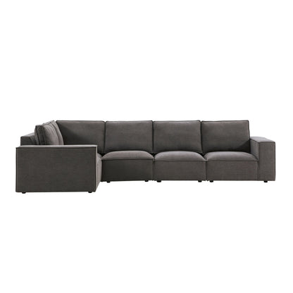Brooklyn Large Left Hand L-Shape - Chenille Ash Grey