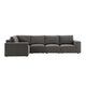 Brooklyn Large Left Hand L-Shape - Chenille Ash Grey
