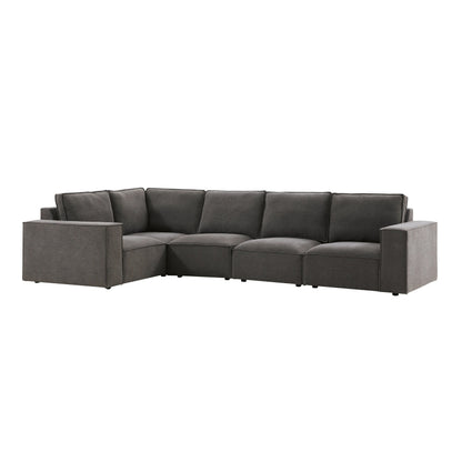 Brooklyn Large Left Hand L-Shape - Chenille Ash Grey