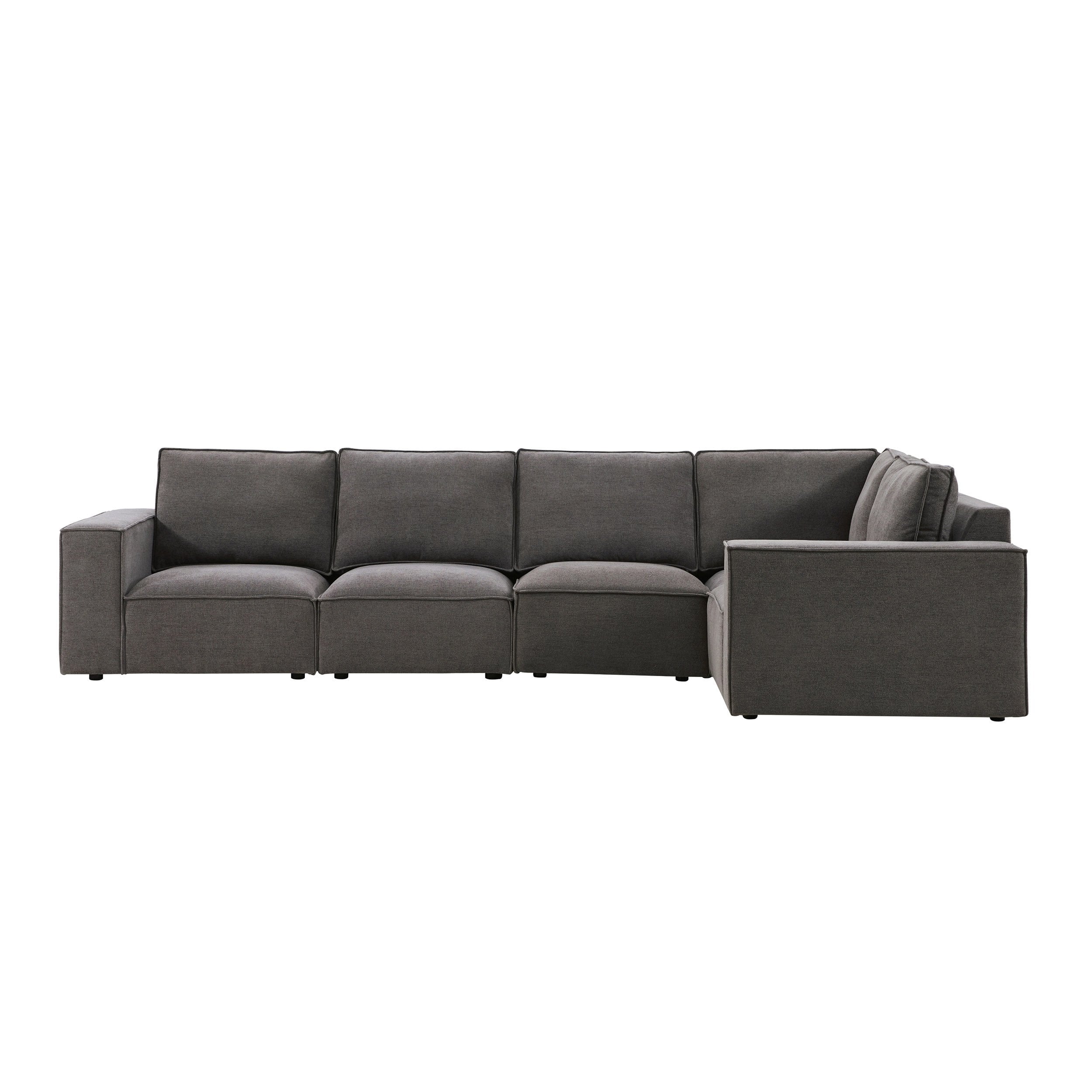 Brooklyn Large Right Hand L-Shape - Chenille Ash Grey