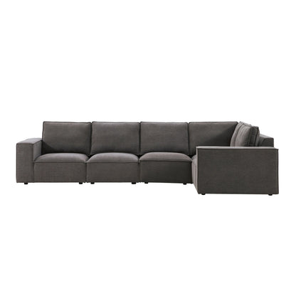 Brooklyn Large Right Hand L-Shape - Chenille Ash Grey