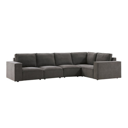 Brooklyn Large Right Hand L-Shape - Chenille Ash Grey