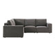 Brooklyn Left Hand Corner Sofa - Chenille Ash Grey