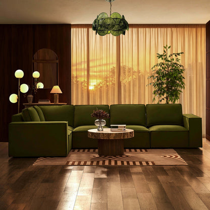 Brooklyn Large Left Hand L-Shape Sofa  - Muted Moss
