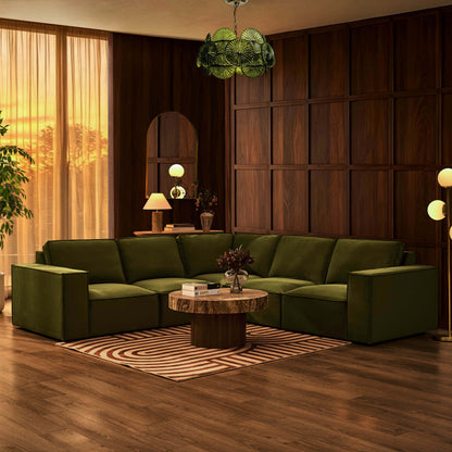 Brooklyn Right Hand Corner Sofa - Muted Moss