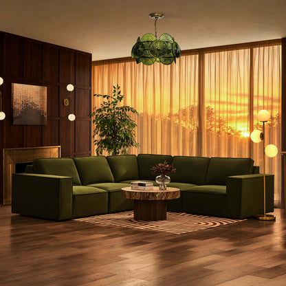 Brooklyn Right Hand Corner Sofa - Muted Moss