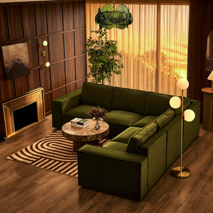 Brooklyn Right Hand Corner Sofa - Muted Moss