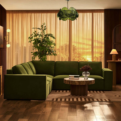 Brooklyn Right Hand Corner Sofa - Muted Moss
