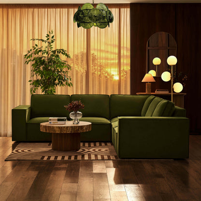 Brooklyn Right Hand Corner Sofa - Muted Moss