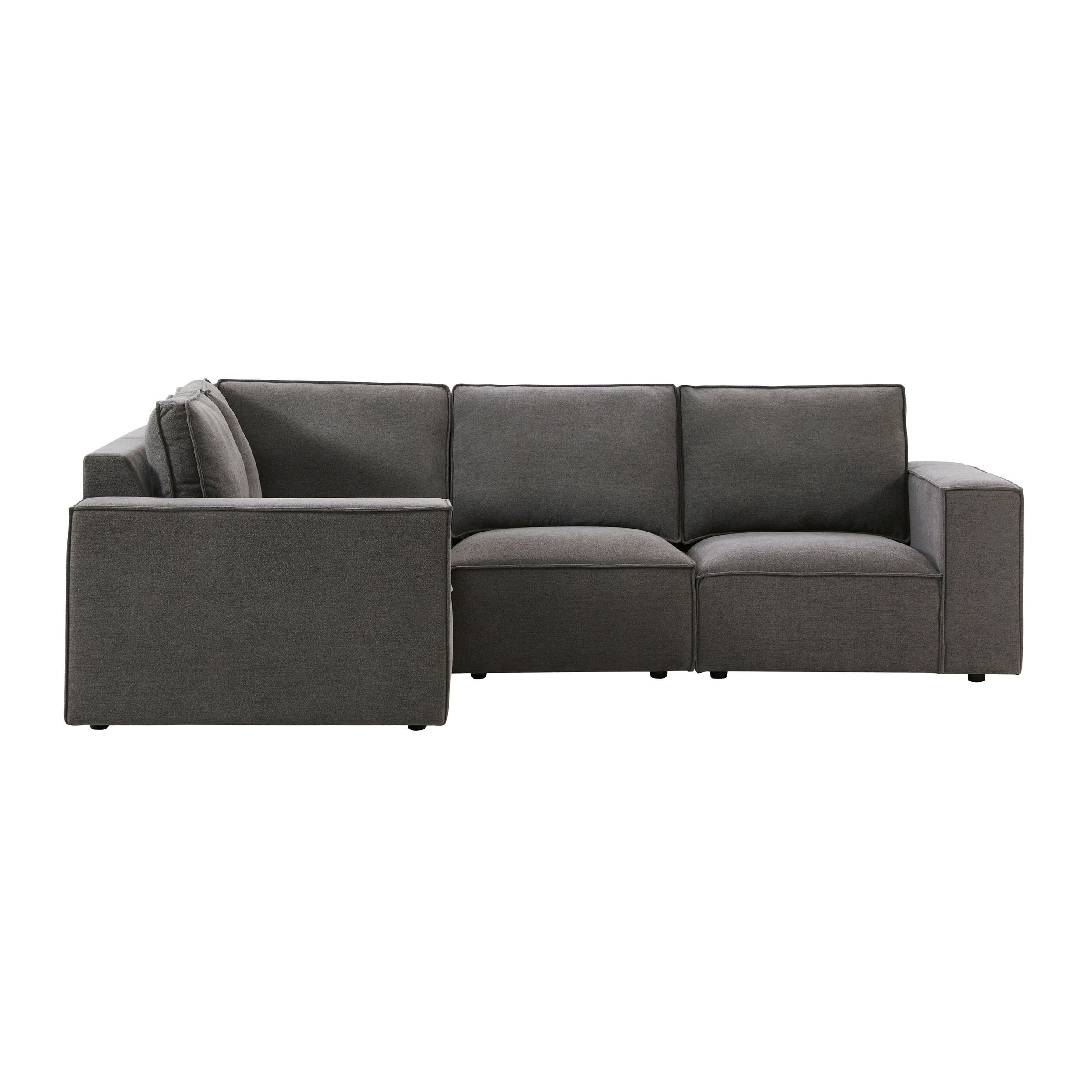 Brooklyn Small Left Hand L-Shape - Chenille Ash Grey