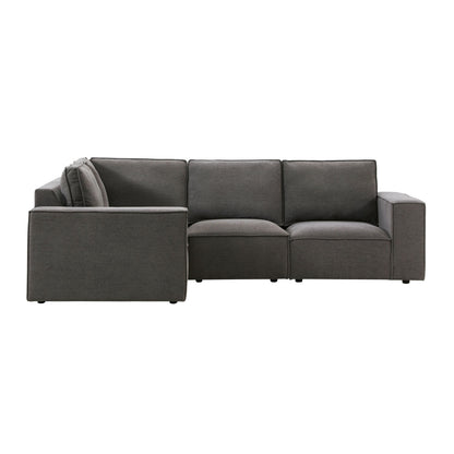 Brooklyn Small Left Hand L-Shape - Chenille Ash Grey