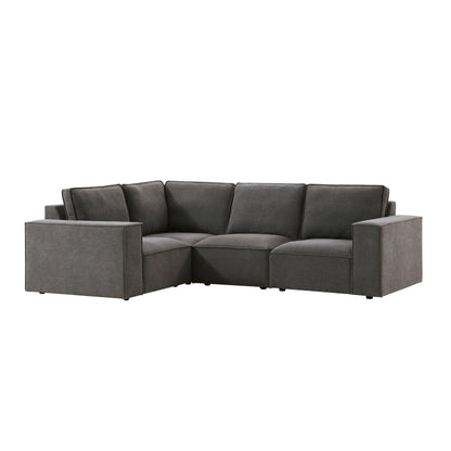 Brooklyn Small Left Hand L-Shape - Chenille Ash Grey
