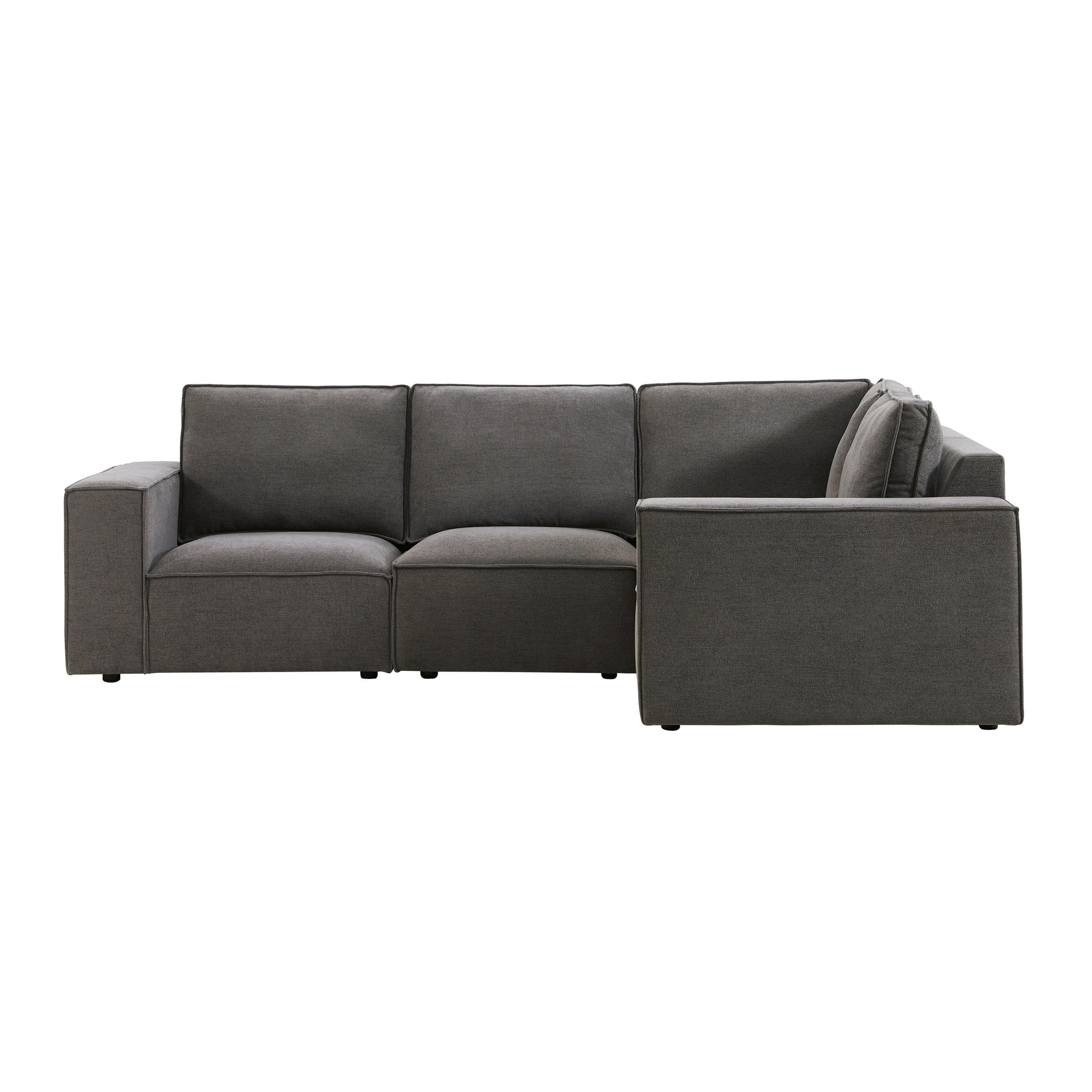 Brooklyn Small Right Hand L-Shape - Chenille Ash Grey