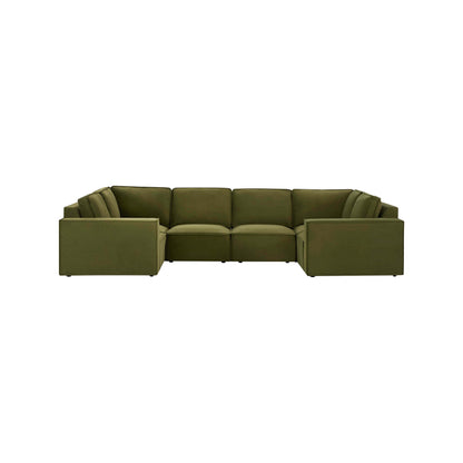 Brooklyn U-Shape Sofa - Muted Moss