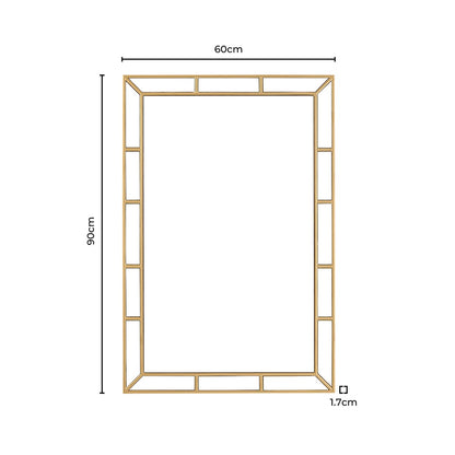 Cara Ladder Frame Detail 60 x 90cm Wall Mirror