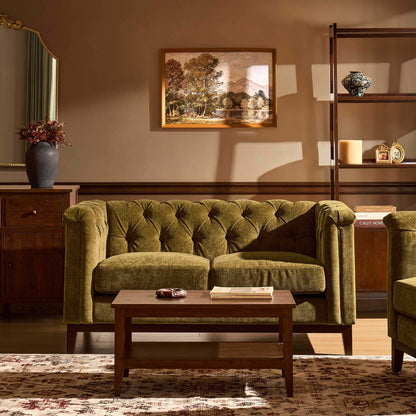 Chesterfield 2 Seater Sofa - Cedar Earth