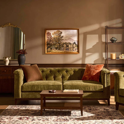 Chesterfield 3 Seater Sofa - Cedar Earth