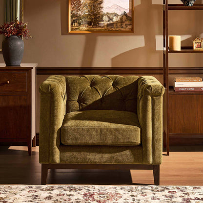 Chesterfield Armchair - Cedar Earth
