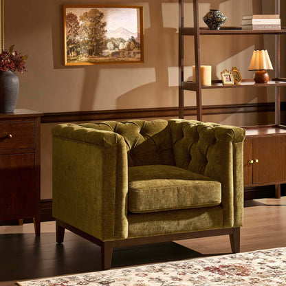 Chesterfield Armchair - Cedar Earth
