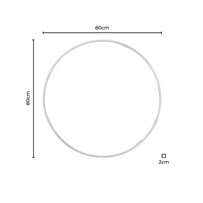 Circle 80x80cm Wall Mirror - Silver