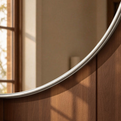Circle 80x80cm Wall Mirror - Silver