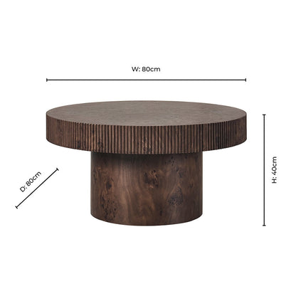 Aleyna Coffee Table - Dark Burl