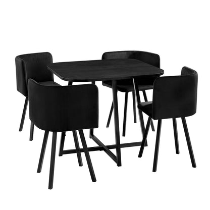 Ava Dining Chair Set - Black