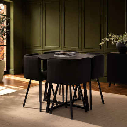Ava Dining Chair Set - Black