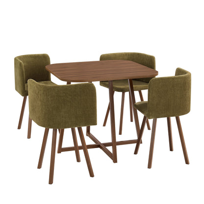 Ava Dining Chair Set - Chenille Olive
