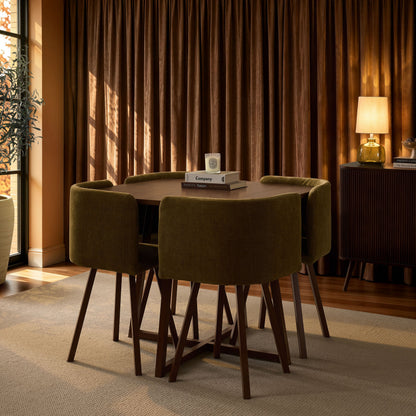 Ava Dining Chair Set - Chenille Olive