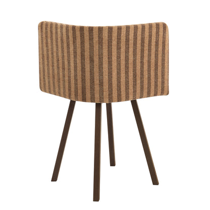 Ava Dining Chair Set - Toffee Stripe