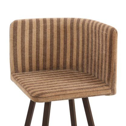 Ava Dining Chair Set - Toffee Stripe