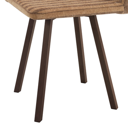 Ava Dining Chair Set - Toffee Stripe