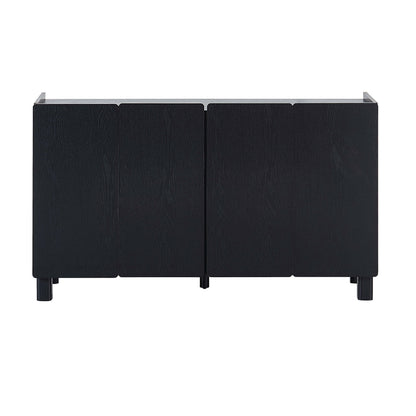 Avalon 4 Door Sideboard - Black Wood Effect