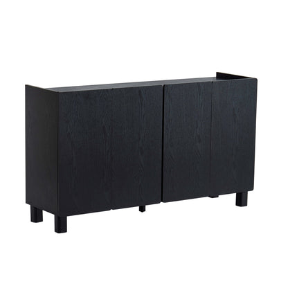 Avalon 4 Door Sideboard - Black Wood Effect