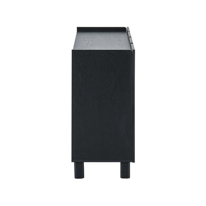 Avalon 4 Door Sideboard - Black Wood Effect