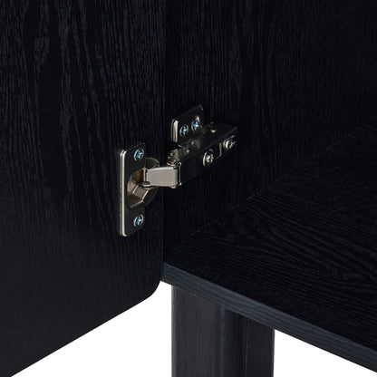 Avalon 4 Door Sideboard - Black Wood Effect