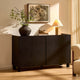Avalon 4 Door Sideboard - Black Wood Effect