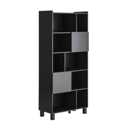 Avalon Shelving Unit - Black Wood Effect