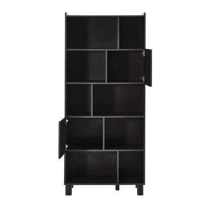 Avalon Shelving Unit - Black Wood Effect