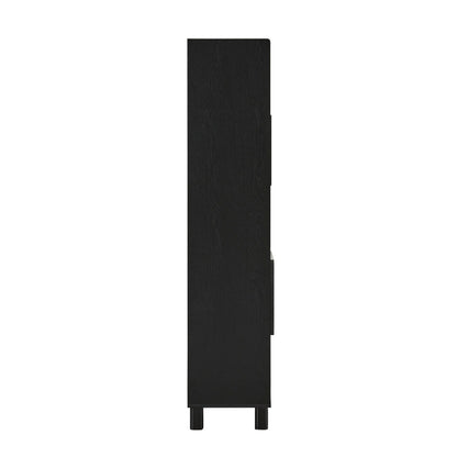 Avalon Shelving Unit - Black Wood Effect