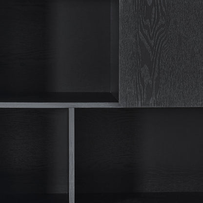 Avalon Shelving Unit - Black Wood Effect