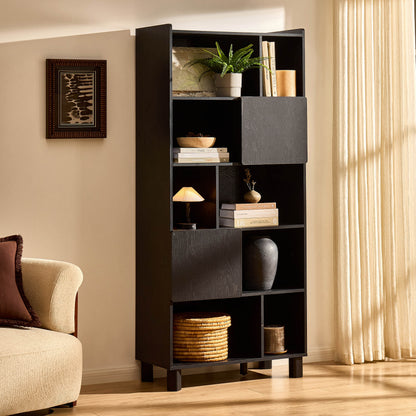 Avalon Shelving Unit - Black Wood Effect