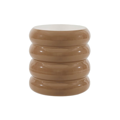 Florrie High Gloss Side Table - Caramel