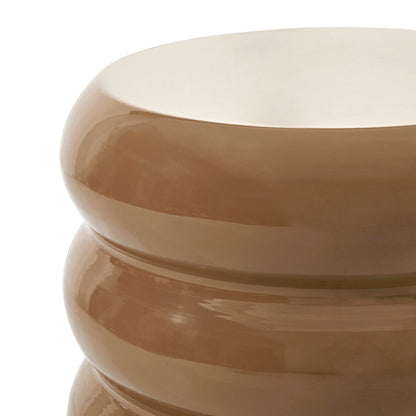 Florrie High Gloss Side Table - Caramel