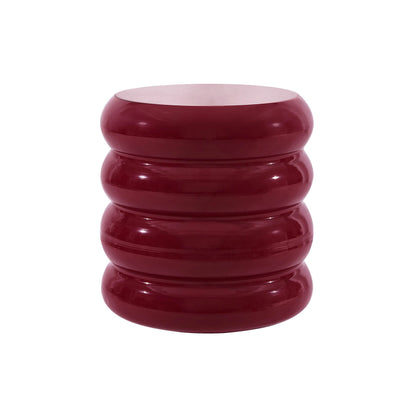 Florrie High Gloss Side Table - Wine