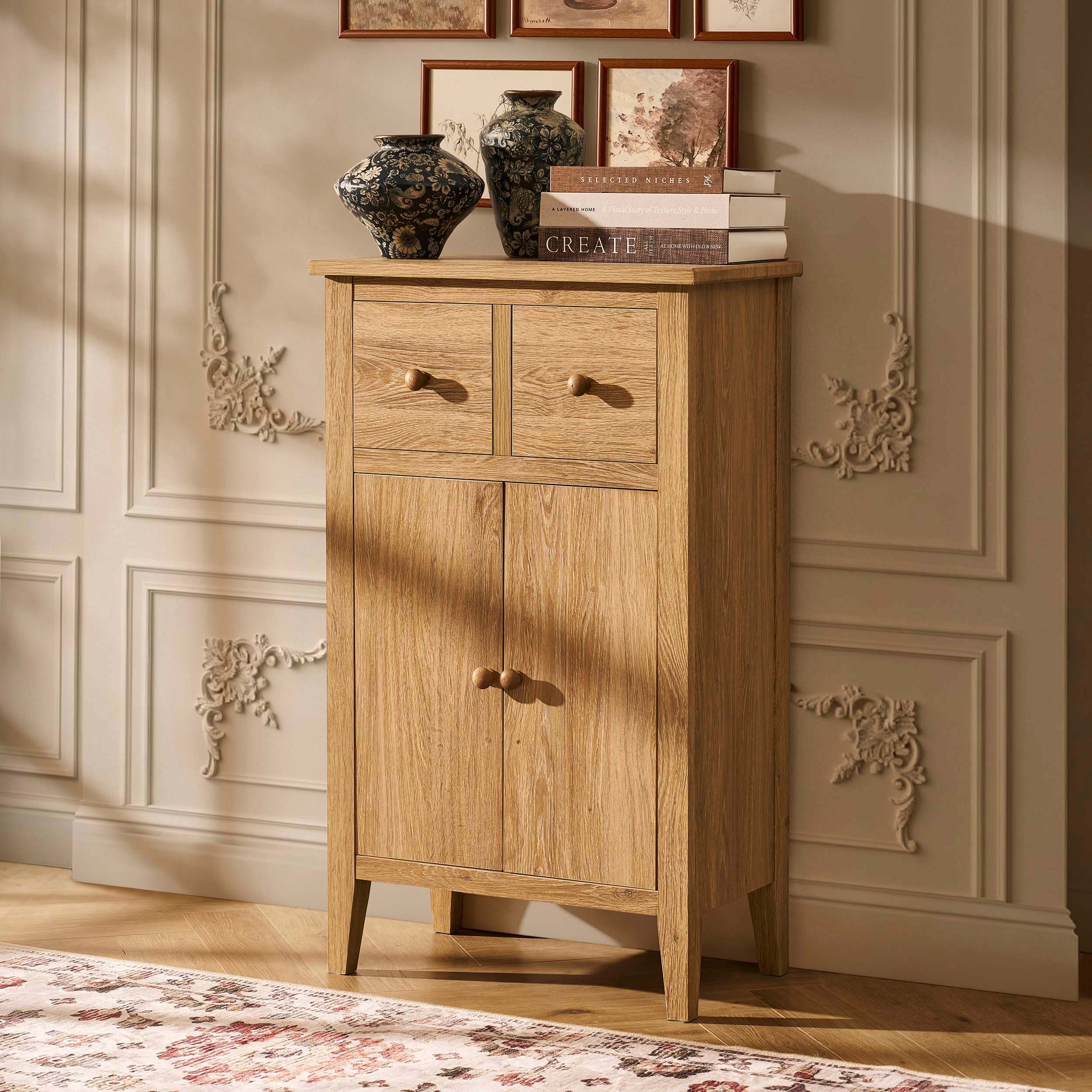 Nell Space Saving Sideboard - Light Wood