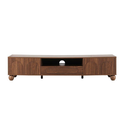 Rachel Arch Front Tv Unit for TVs up to 75" - Mid Wood
